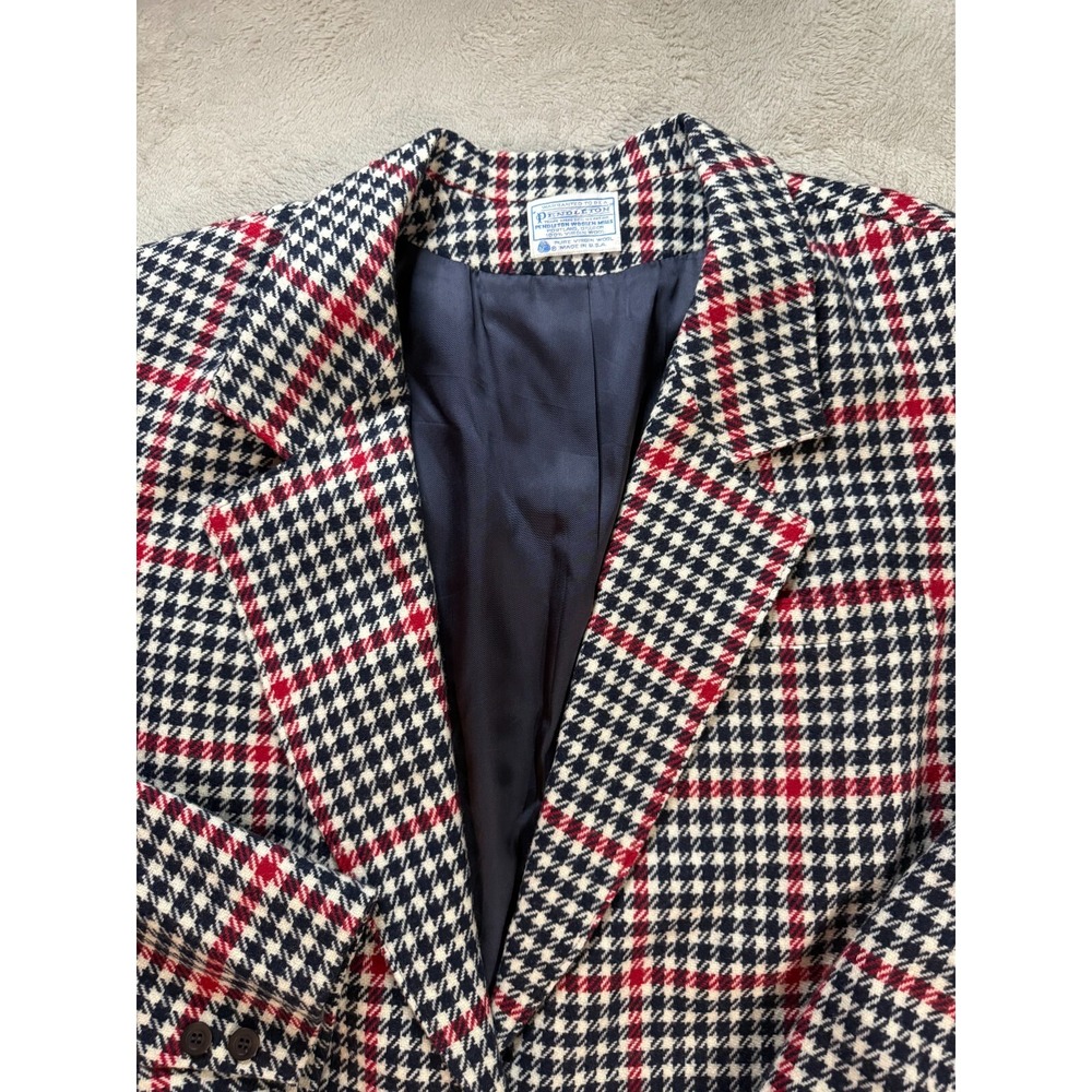 Vintage Pendleton Womens 100% Virgin Wool One Button Blazer Size 26W Made in USA